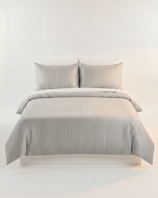 Sateen Striped Duvet Cover