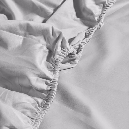 Silver Plain Fitted Sheet 600 TC